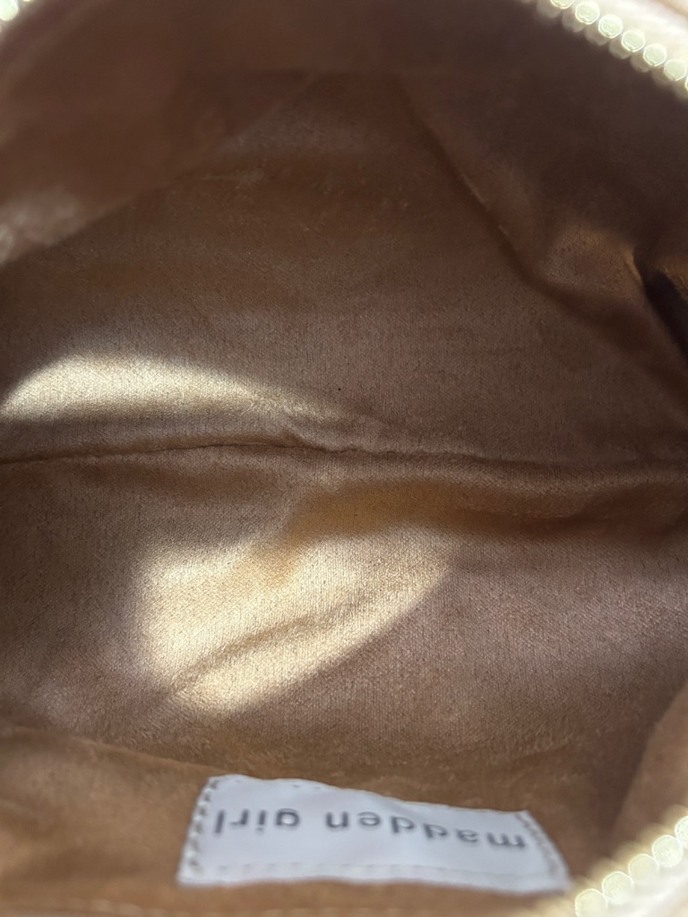Madden Girl Tan Suede  Festival Shoulder Bag - Picture 7 of 8